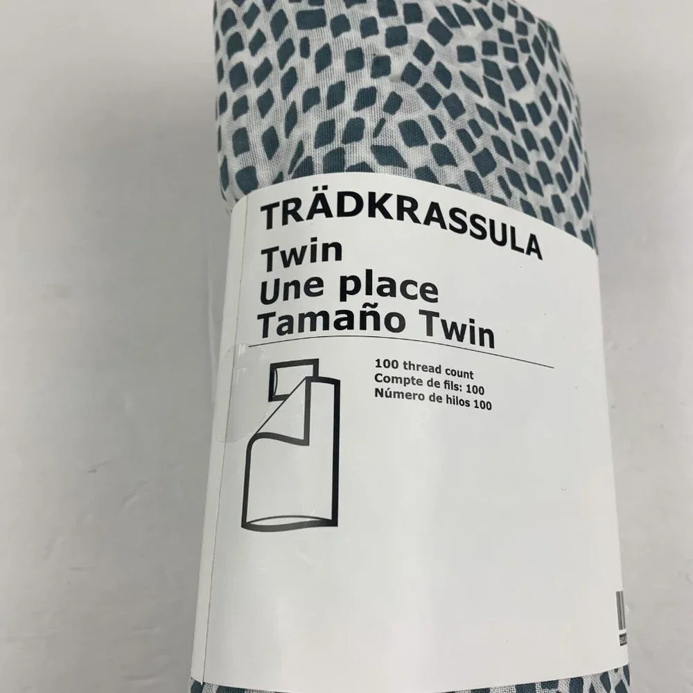 Ikea Tradkrassula 603.928.25 Duvet Cover 1 Pillowcase Twin Polyester/Cotton 6131